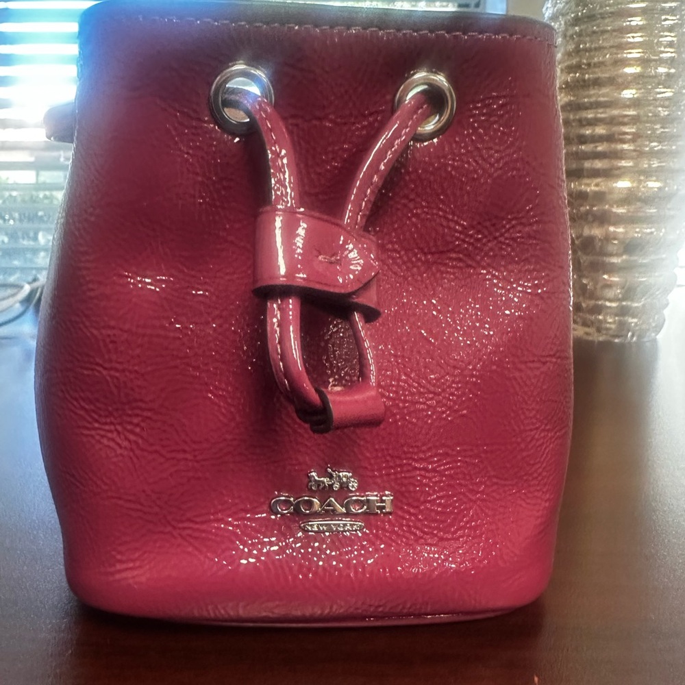 Coach Pink Leather Bucket Bag